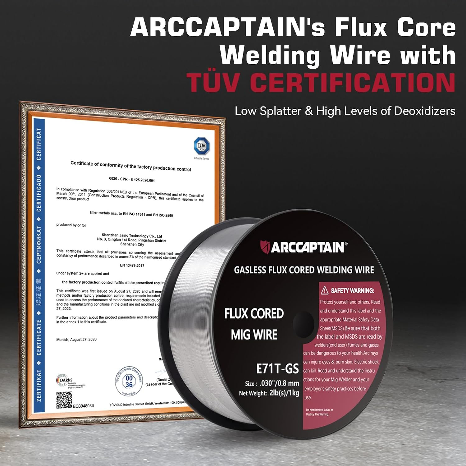 130A MIG Welder & 030 Flux Core Welding Wire 2LB