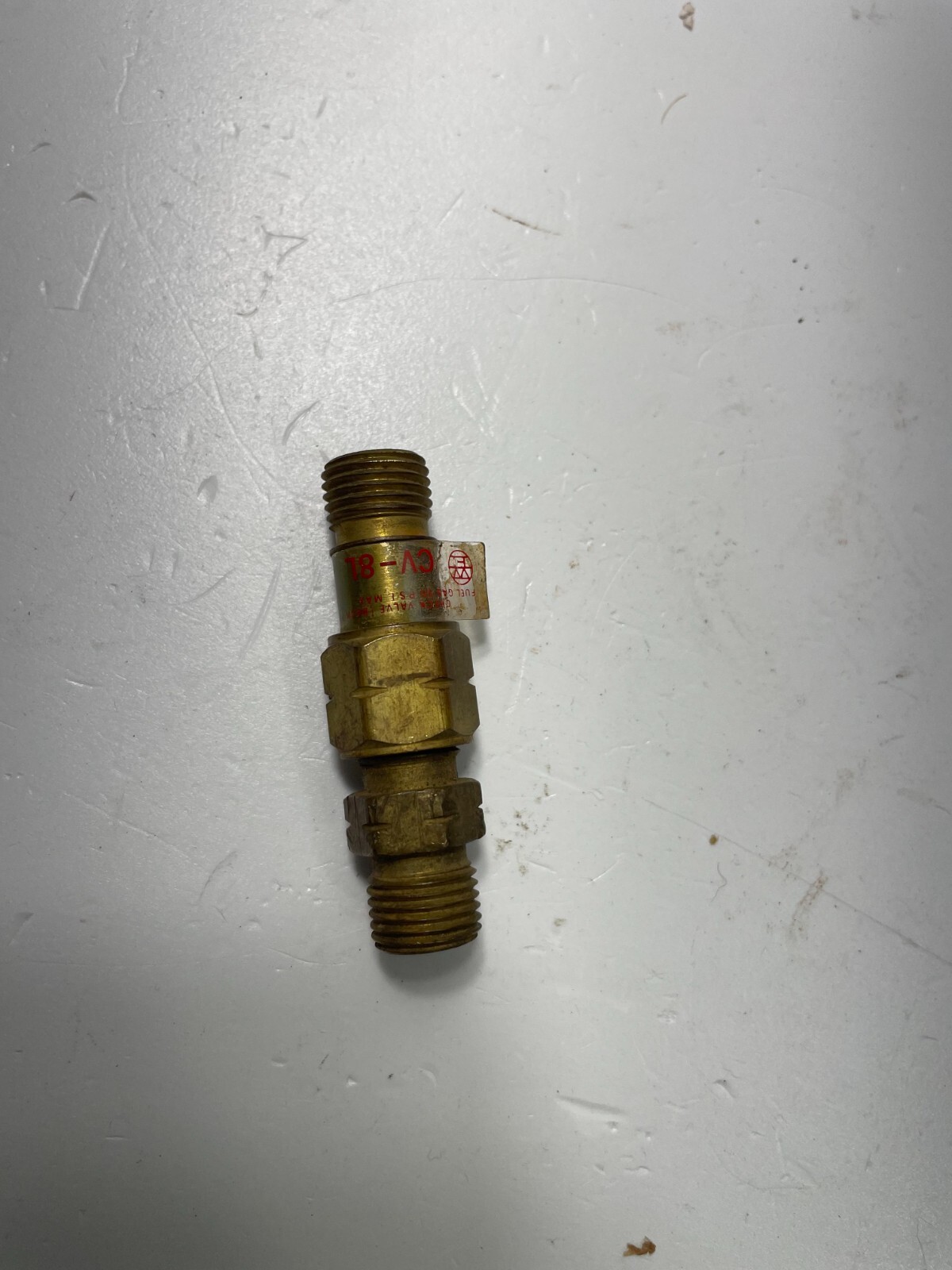 Western Enterprises CV-8L Brass 50-PSI Max Torch Model Check Valve – (9/16″-18″)