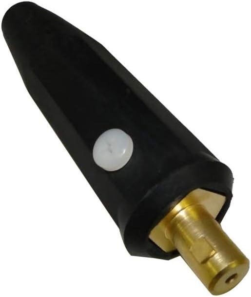 Lightweight 50mm Dinse Adapter Plug with Integrated Gas-Through for TIG Welding