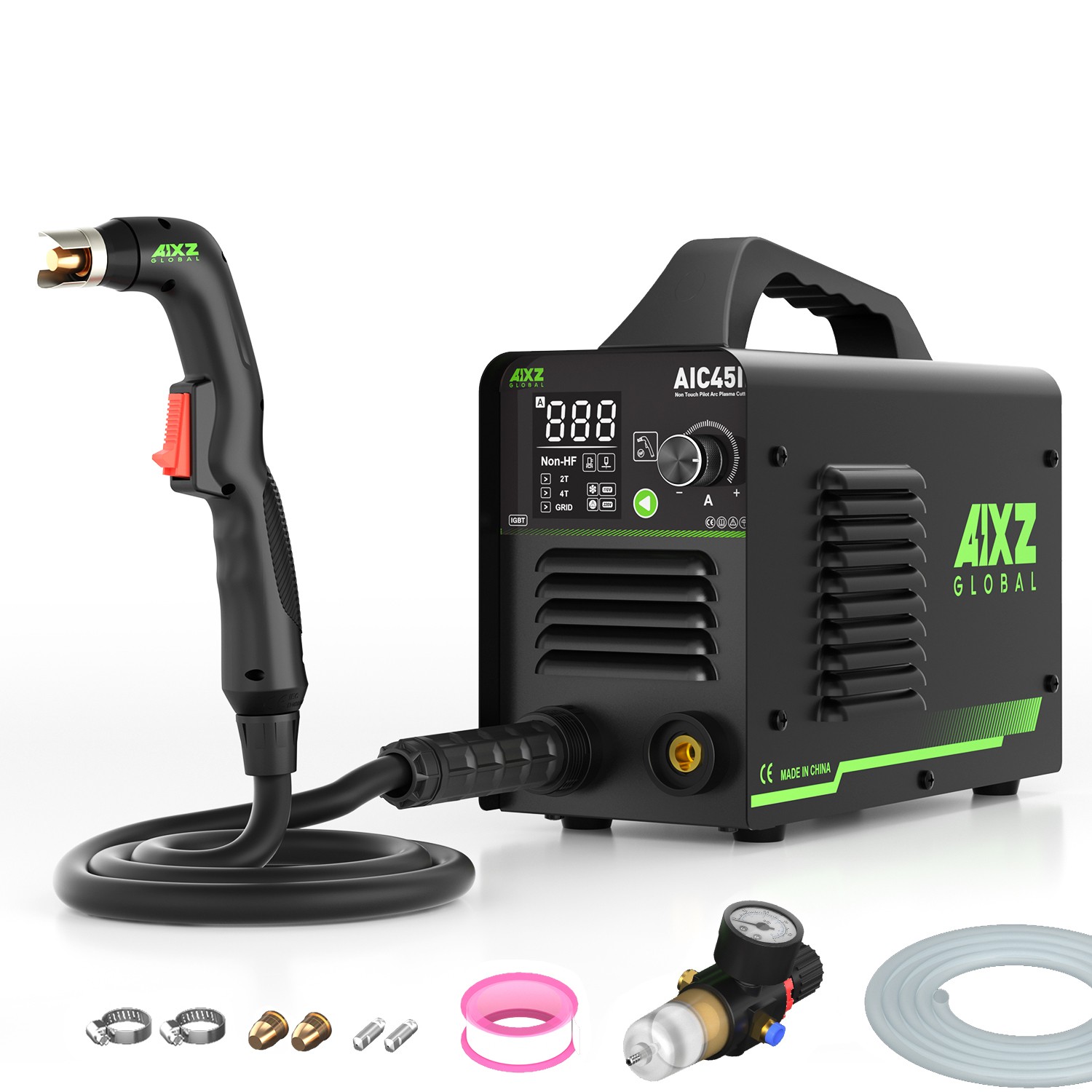 AIXZ 45Amp Cutting Machine Non-Touch Non-HF Pilot Arc Air Plasma Cutter 110/220V