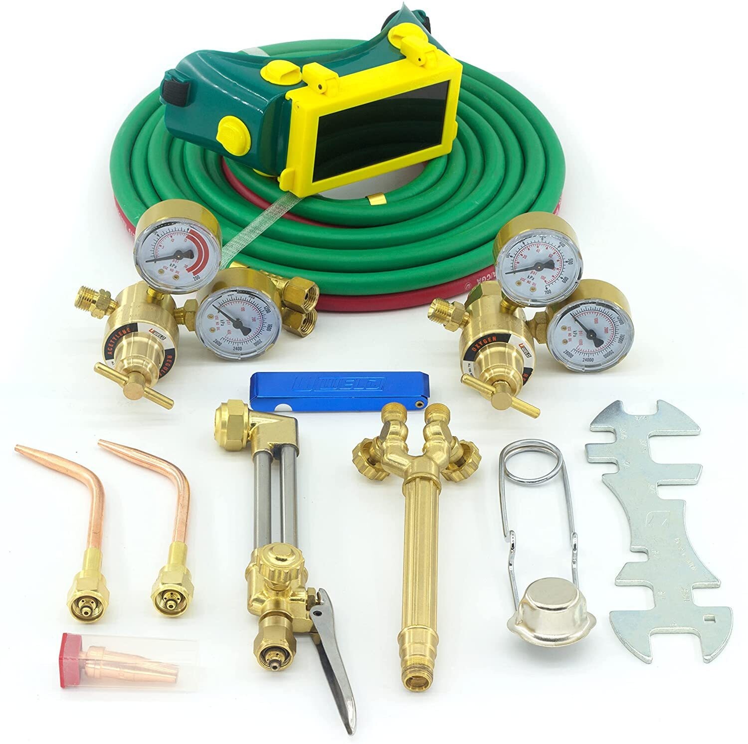 HVAC Portable Oxygen Acetylene Welding Cutting Torch Kit w/ Carrying Case & Tank