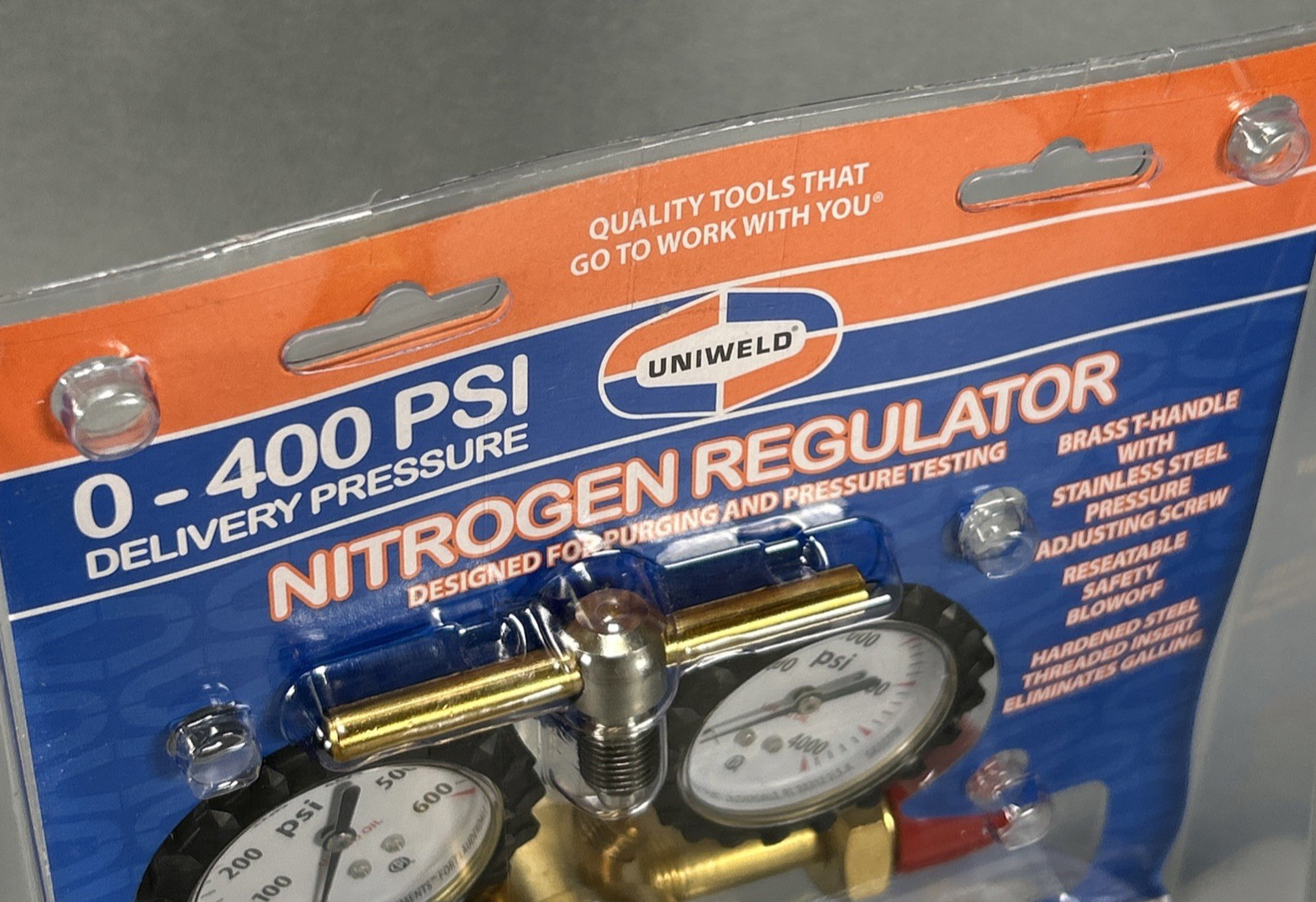 Uniweld RHP400 Nitrogen Regulator With 0-400 PSI Delivery Pressure