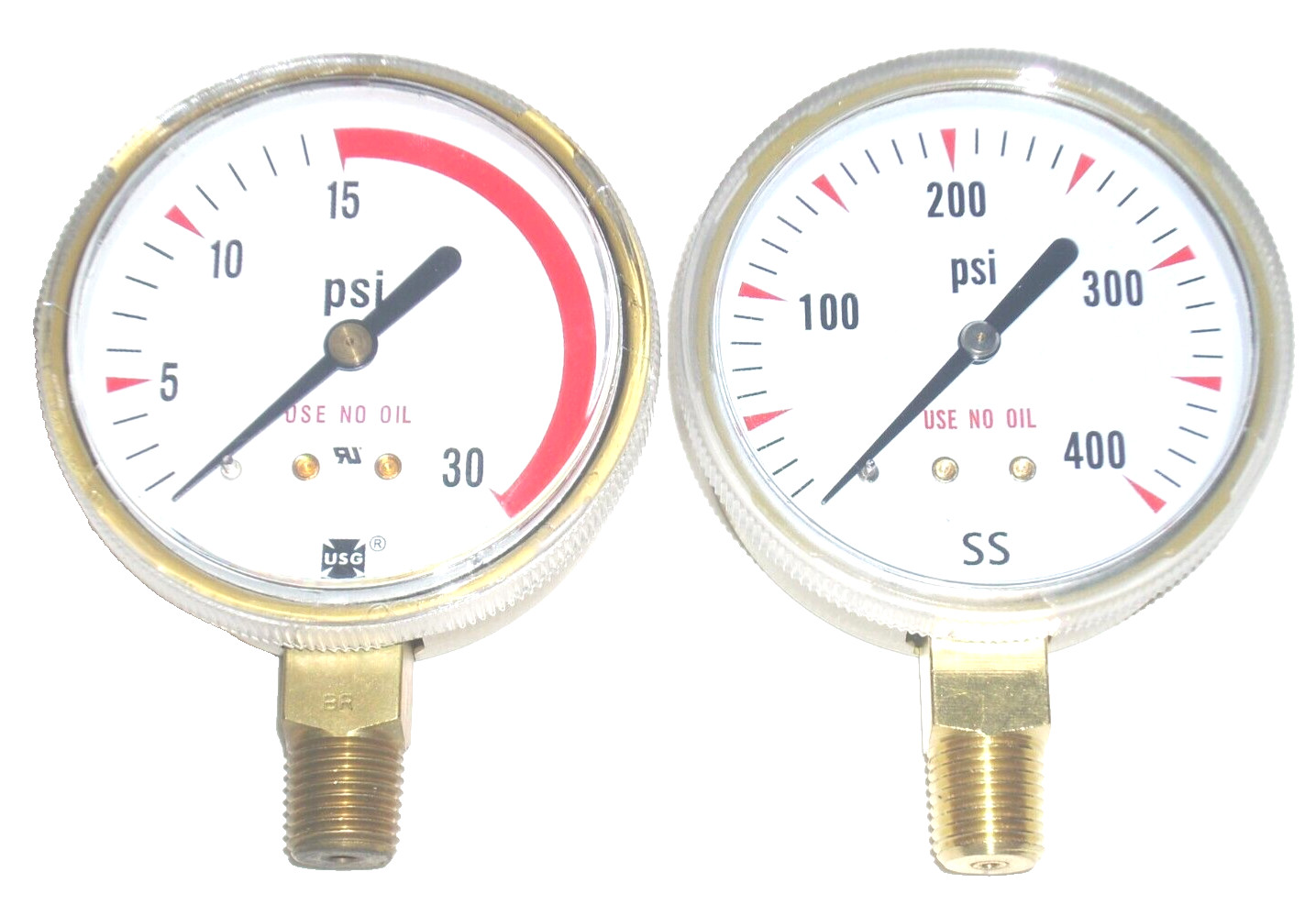 Acetylene Regulator Gauge Set 2 1/2″ Dia 1/4″ NPT for Welding & Cutting