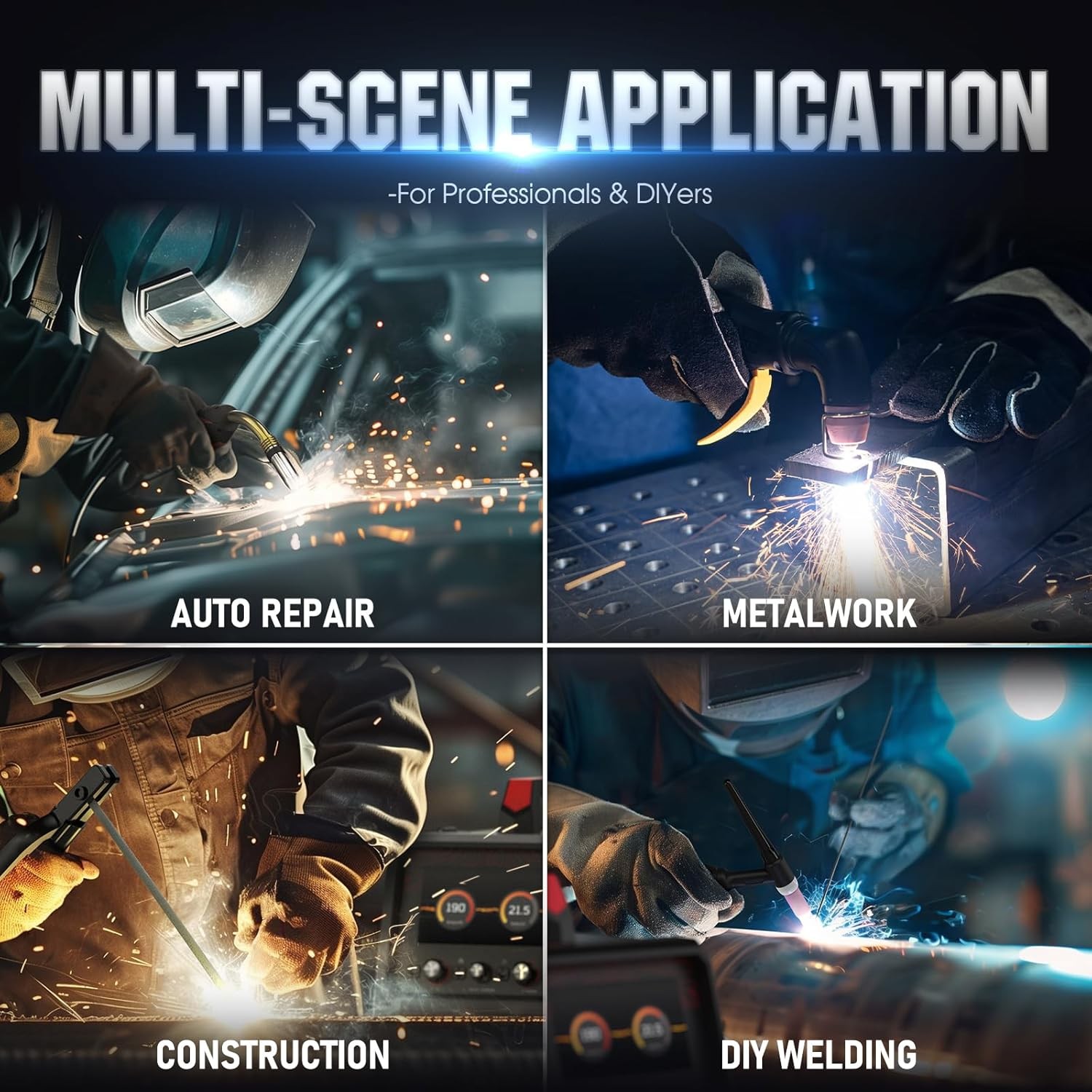 5-in-1 Plasma Cutter Welder Combo, MIG/TIG/Stick/CUT, Multi-Process Machine