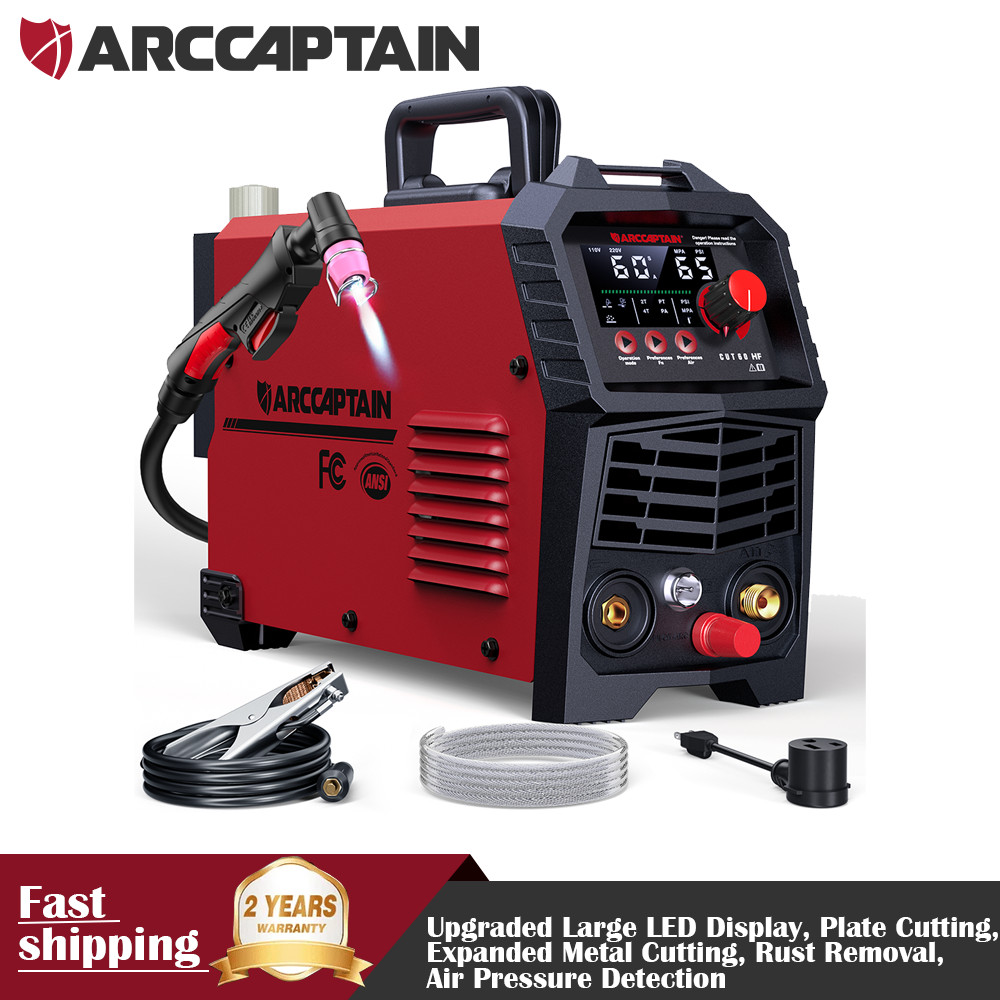ARCCAPTAIN 60A Plasma Cutter Non-Touch Pilot Arc Plasma Cutting Machine 110/220V