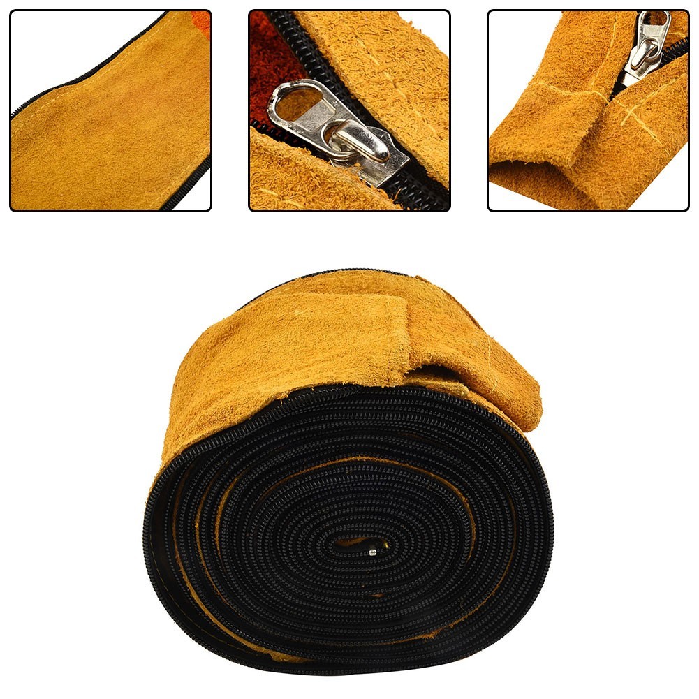 1 �� TIG Mig Cowhide Leather Welding Torch Cable Hose Cover ?23ft L 4in W With