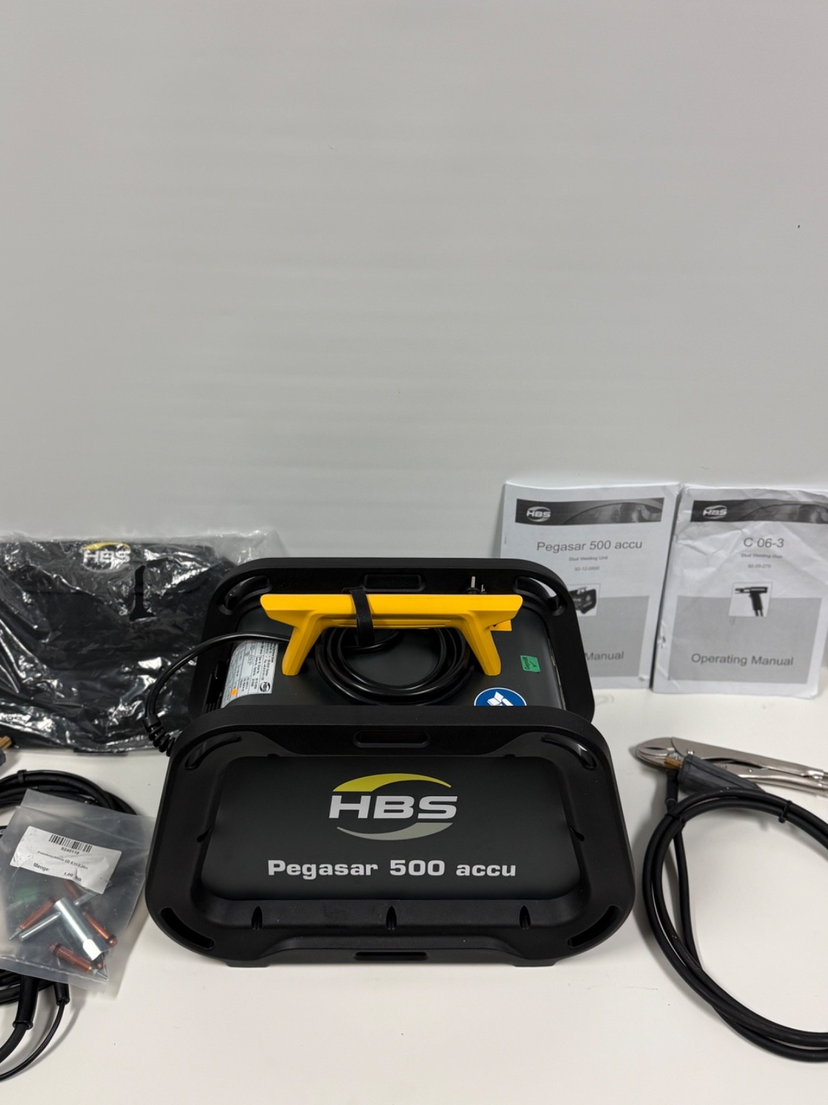HBS PEGASAR 500 ACCU STUD WELDING UNIT WELDER & C06-3 GUN NELSON