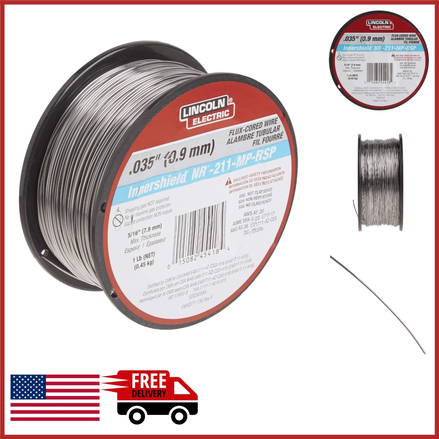 MIG Wire .035″ NR-211 for Welding Mild Steel Fast Freezing Characteristics