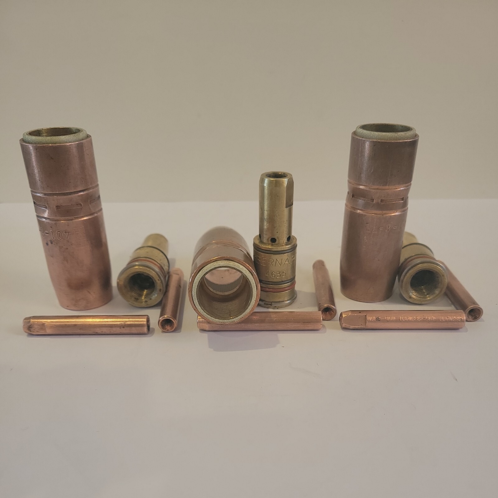 3(Three) Sets: BERNARD MID Welding 1/16 Tips, Nozzles #401-6-75, Diffusers #4635
