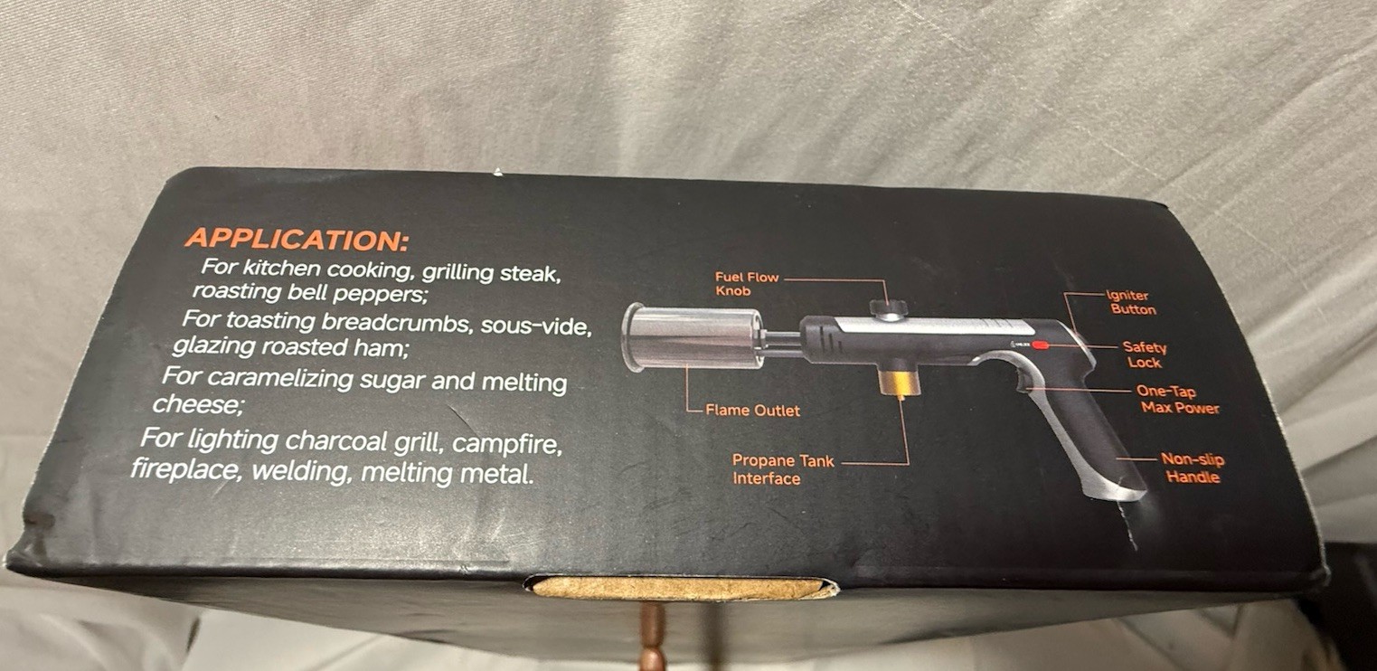 NEW MT-920 Propane Torch Max Power Button & Safety Lock For Kitchen Cooking