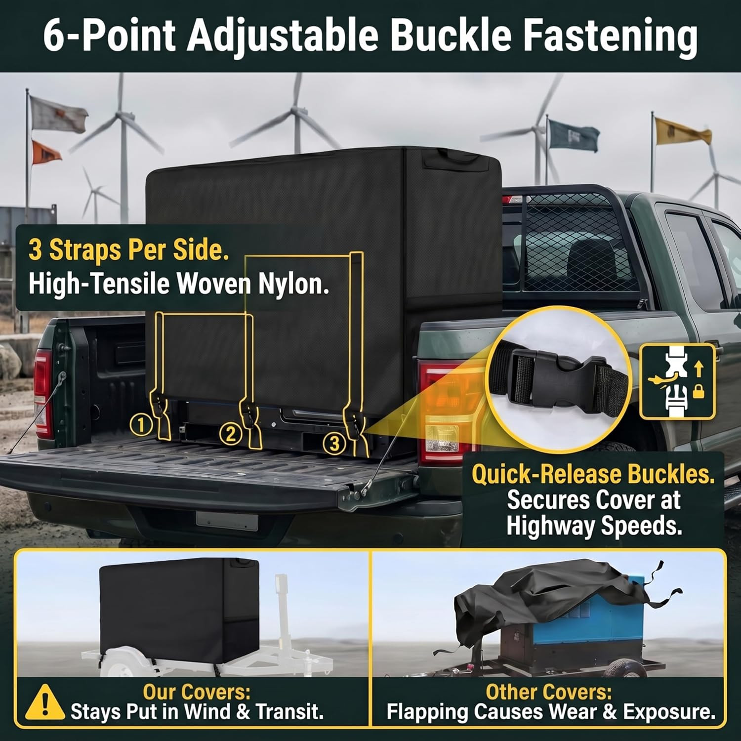 Engine Driven Welder Cover Fits Bobcat 225/265/325 Models | Waterproof, Zip Fast
