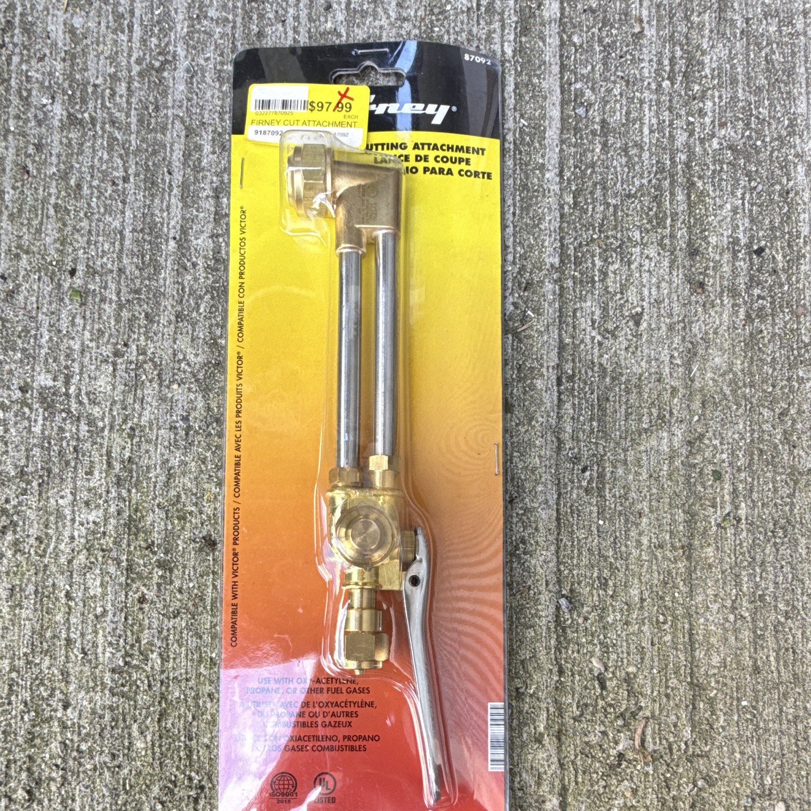 Forney 87092 Oxy-Acetylene Cutting Attachment, 90 Degree Head Angle