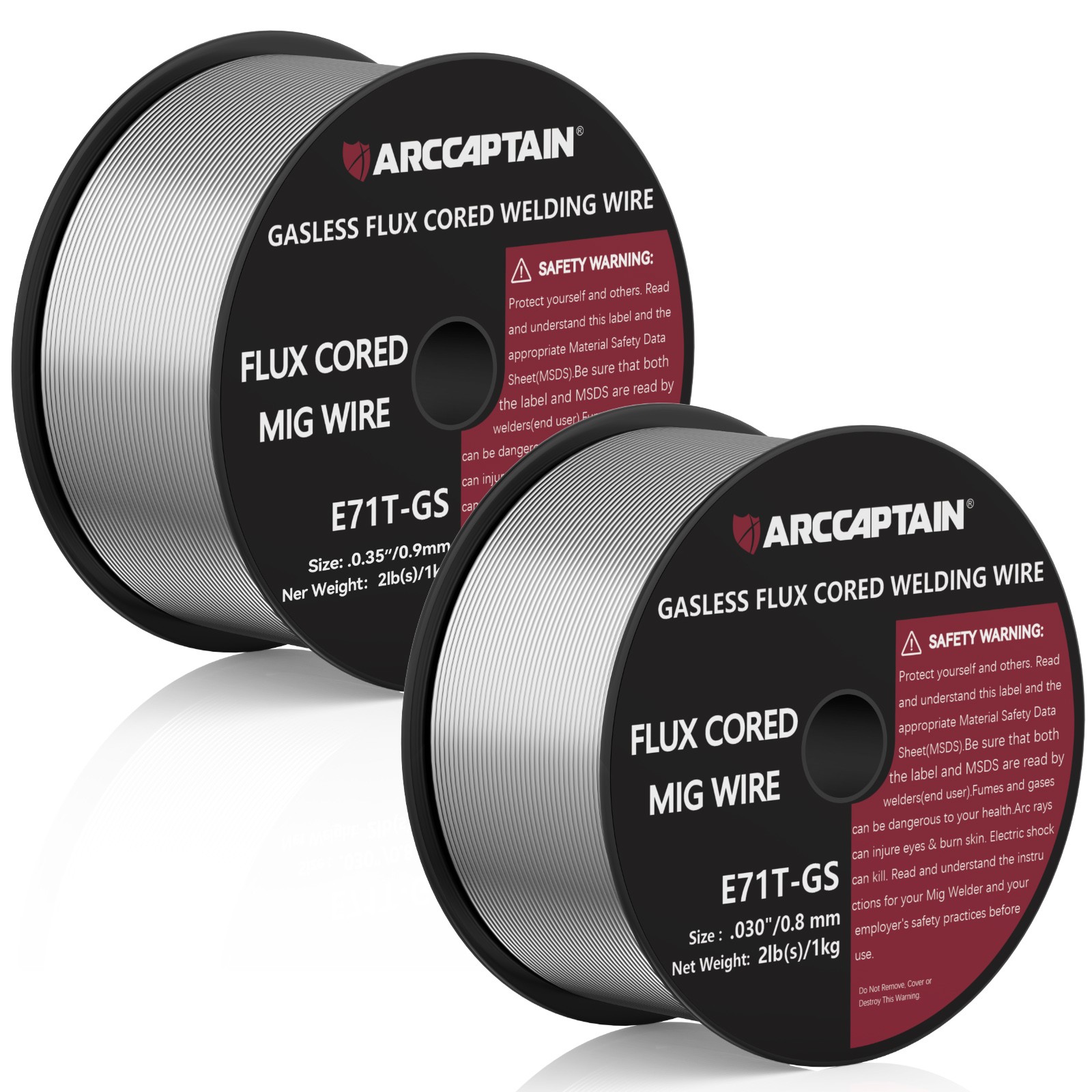 3 Rolls 2-Lb Spools Flux Core Mig Welding Wire .030″ E71T-GS Gasless Mild Steel