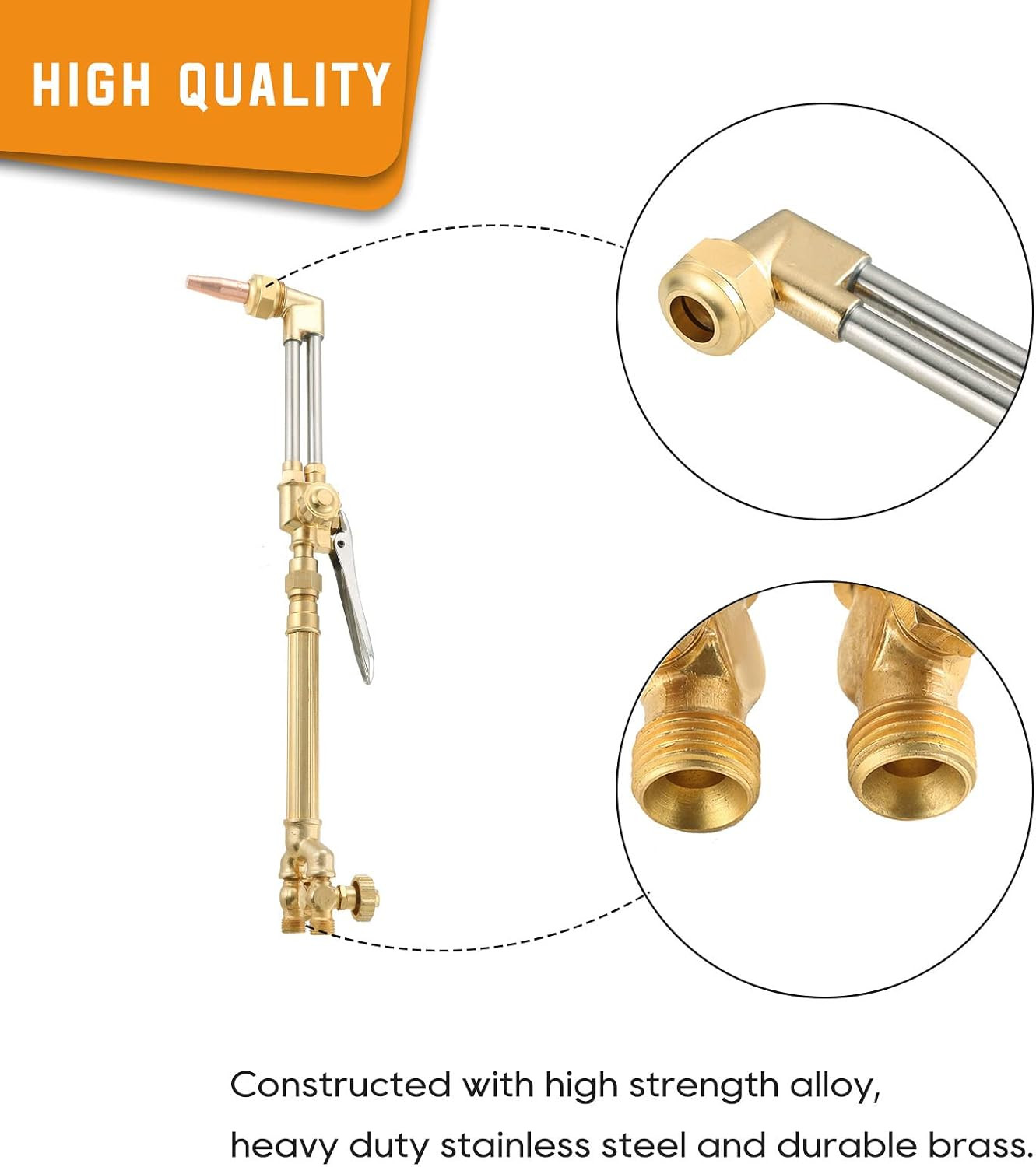 Medium Duty Oxygen/Acetylene Welding Torch Handle with Nozzle | Victor Type Cutt
