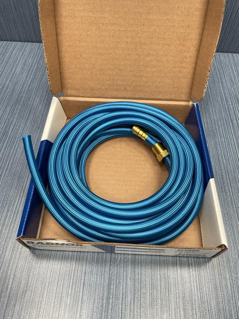 Radnor 45V08R Water hose, 25 ft. Braided Rubber 639890055694 Tig Welding
