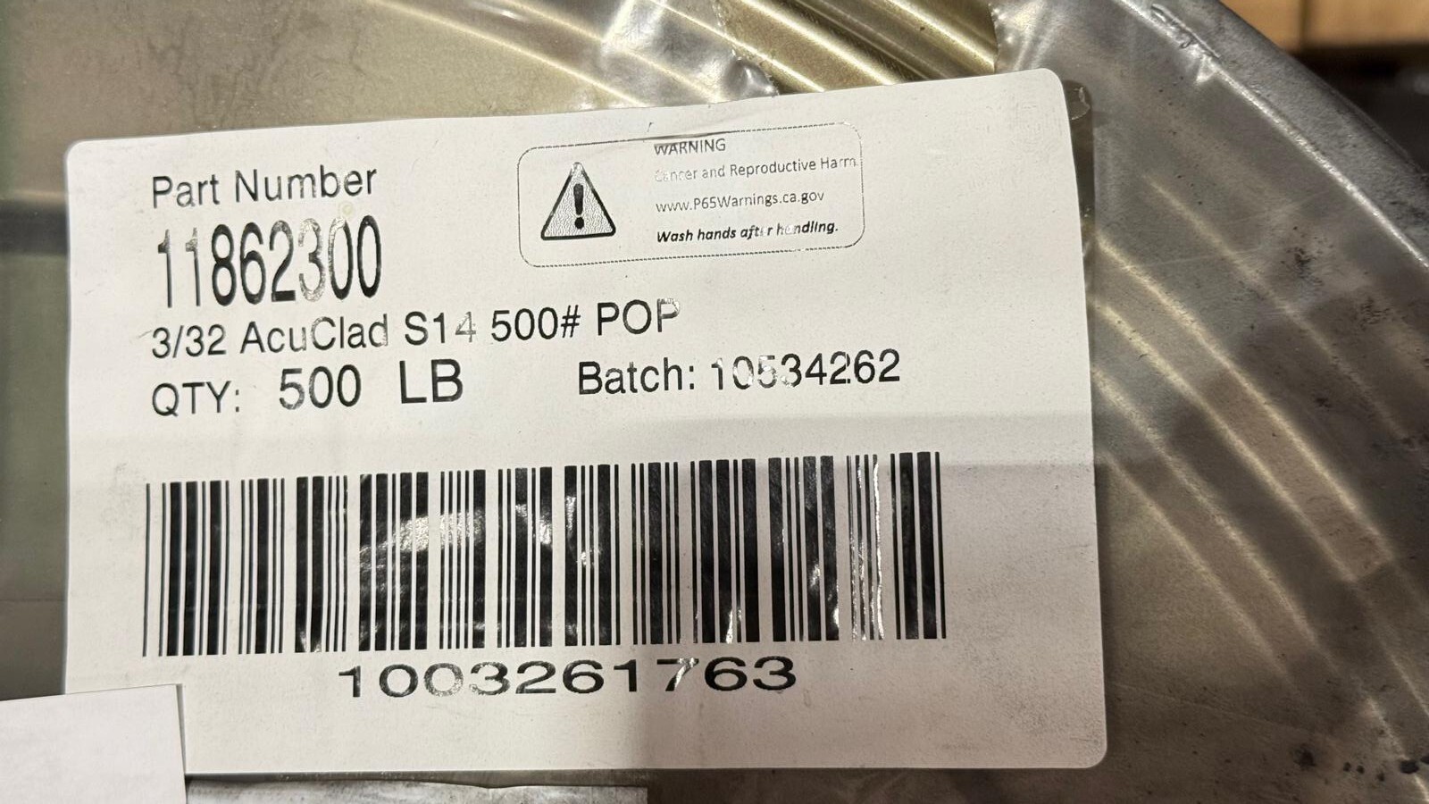 Stoody 3/32 AcuClad S14 500# POP (An ESAB Brand) Welding Wire w/CMTR