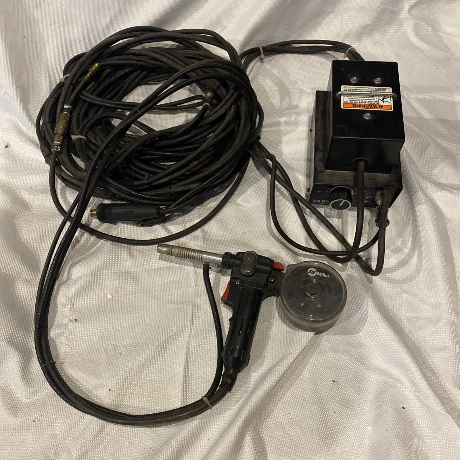 Miller Spoolmate 3035 Spool Gun w/ SGA 100c Adapter LC-40 Dinse, 40ft Lead