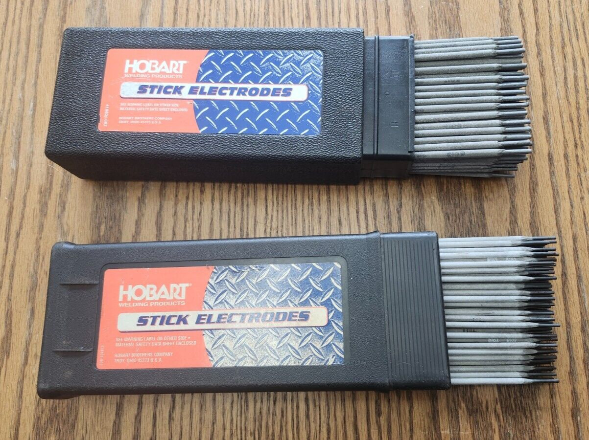 Lot (2) Boxes Packs of Stick Electrode Welding Rods HOBART 1/8 in. and 5/32 in.