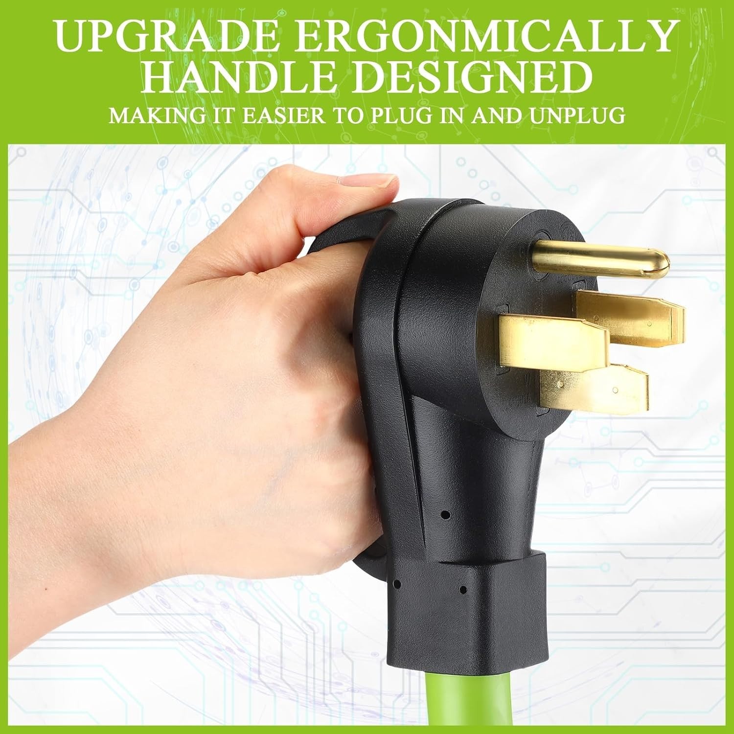 50 Amp NEMA 14-50P to 6-50R Adapter Cord – Durable 15FT Power Cable for Welders