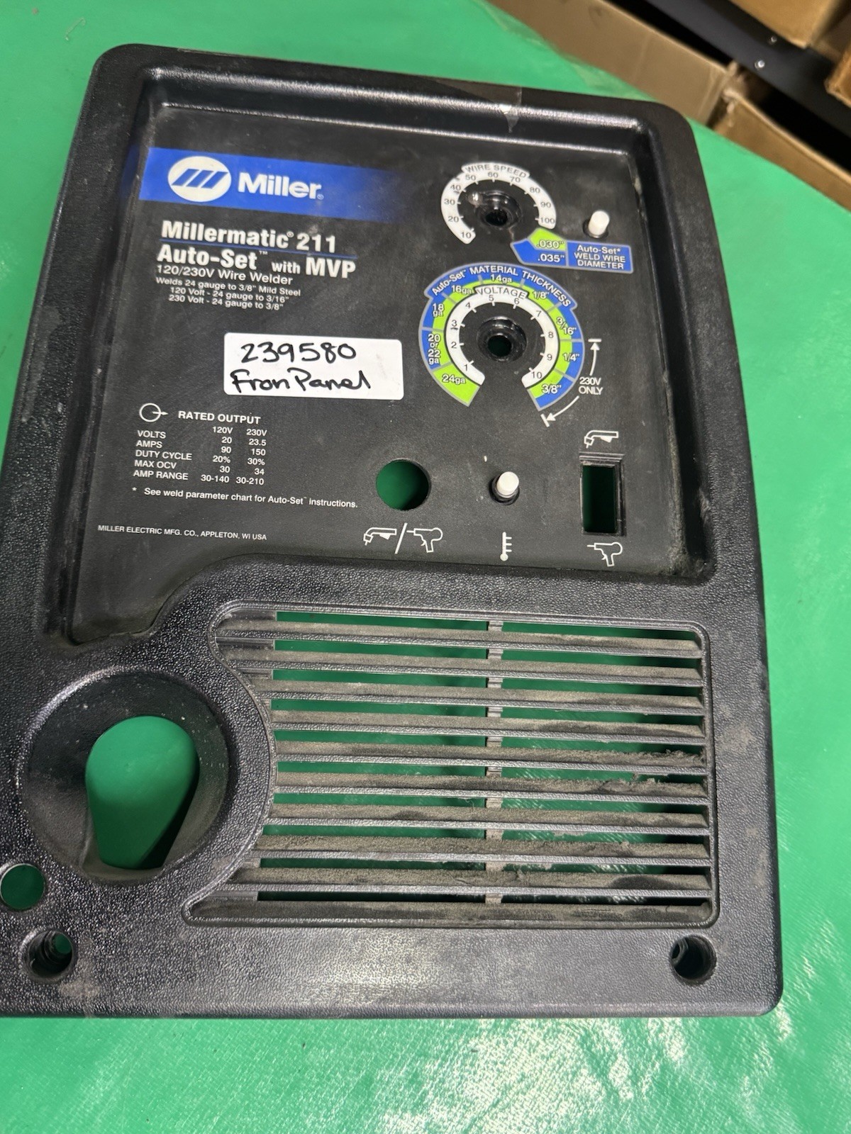 239580 Front Panel Assembly ￼Assembly USED TESTED Miller Welder Parts