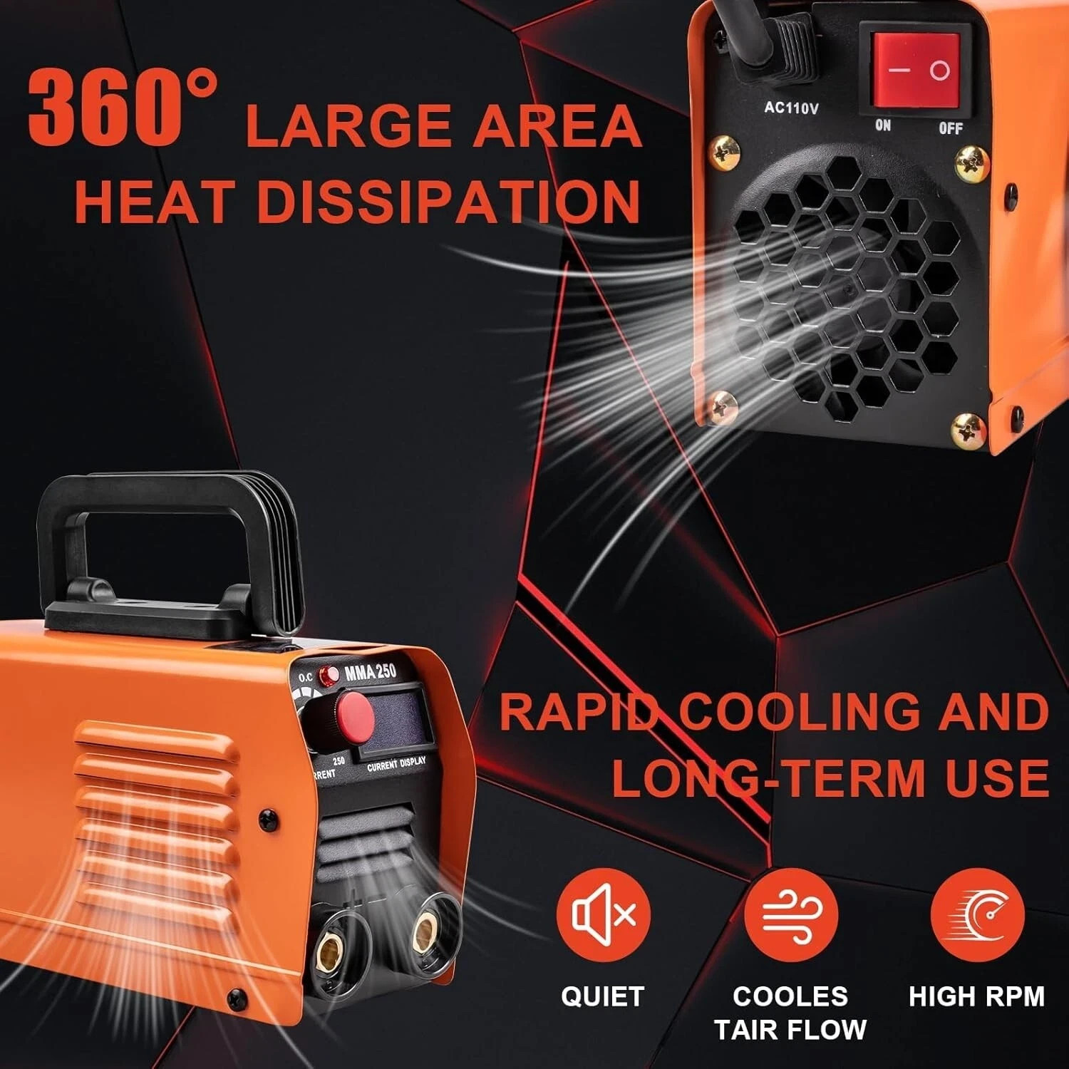 Soldadora Electrica Portatil Inversor 250A 110v Maquina De Soldar MMA ARC