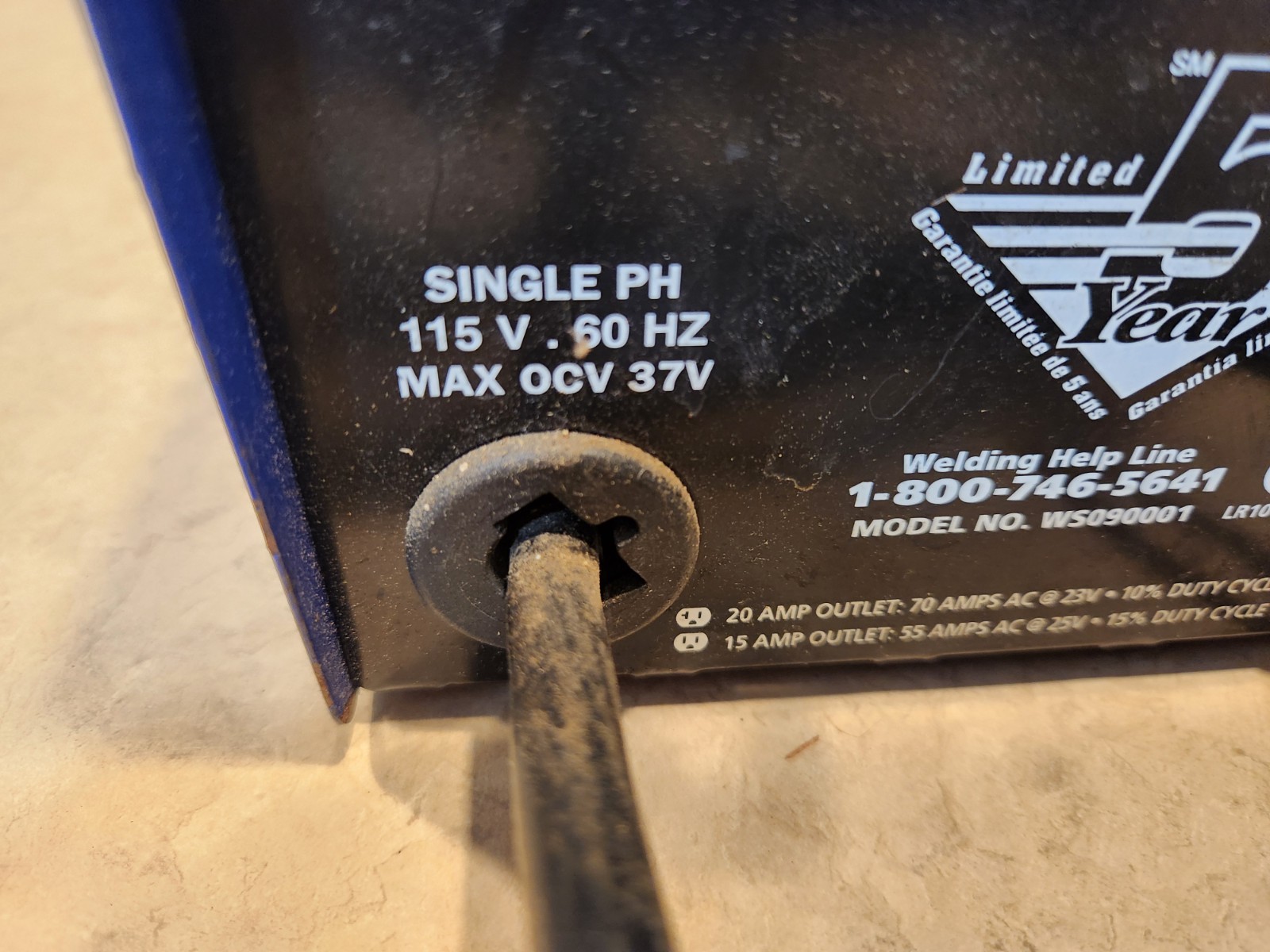 Campbell Hausfeld portable 110v Metal Arc Welder 70 Amp – Used Untested Power On