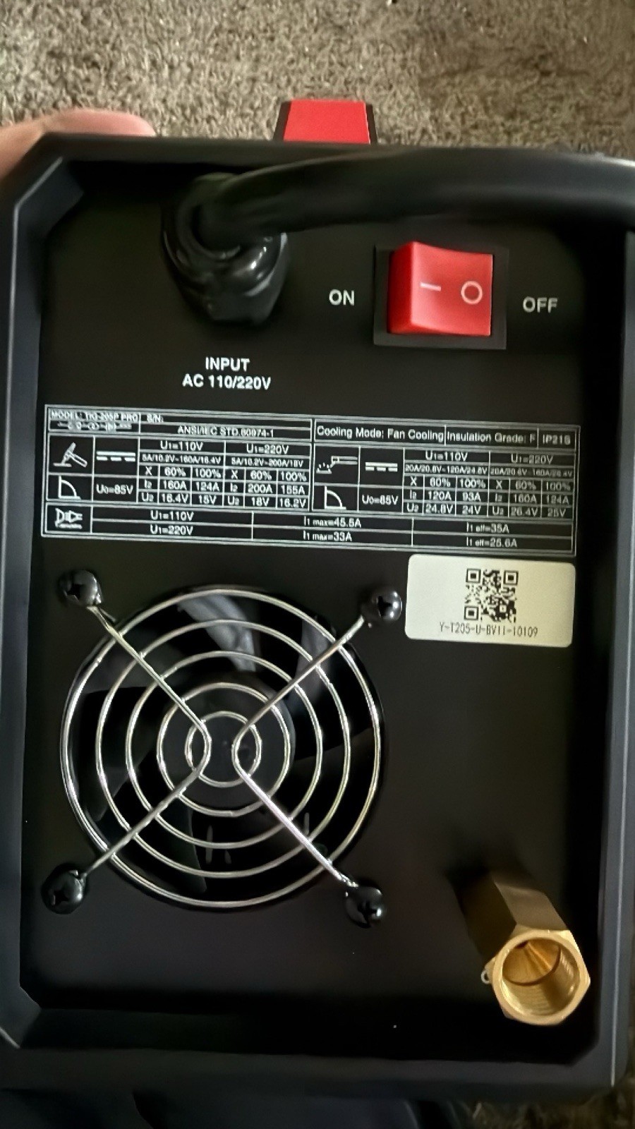 YESWELDER TIG-205P PRO Inverter TIG Welder DC for Mild Steel Light Industrial