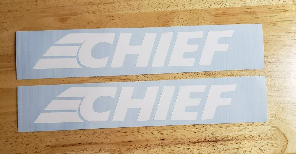 chief frame machine 12″ DECAL STICKER WHITE (2) VINYL USA