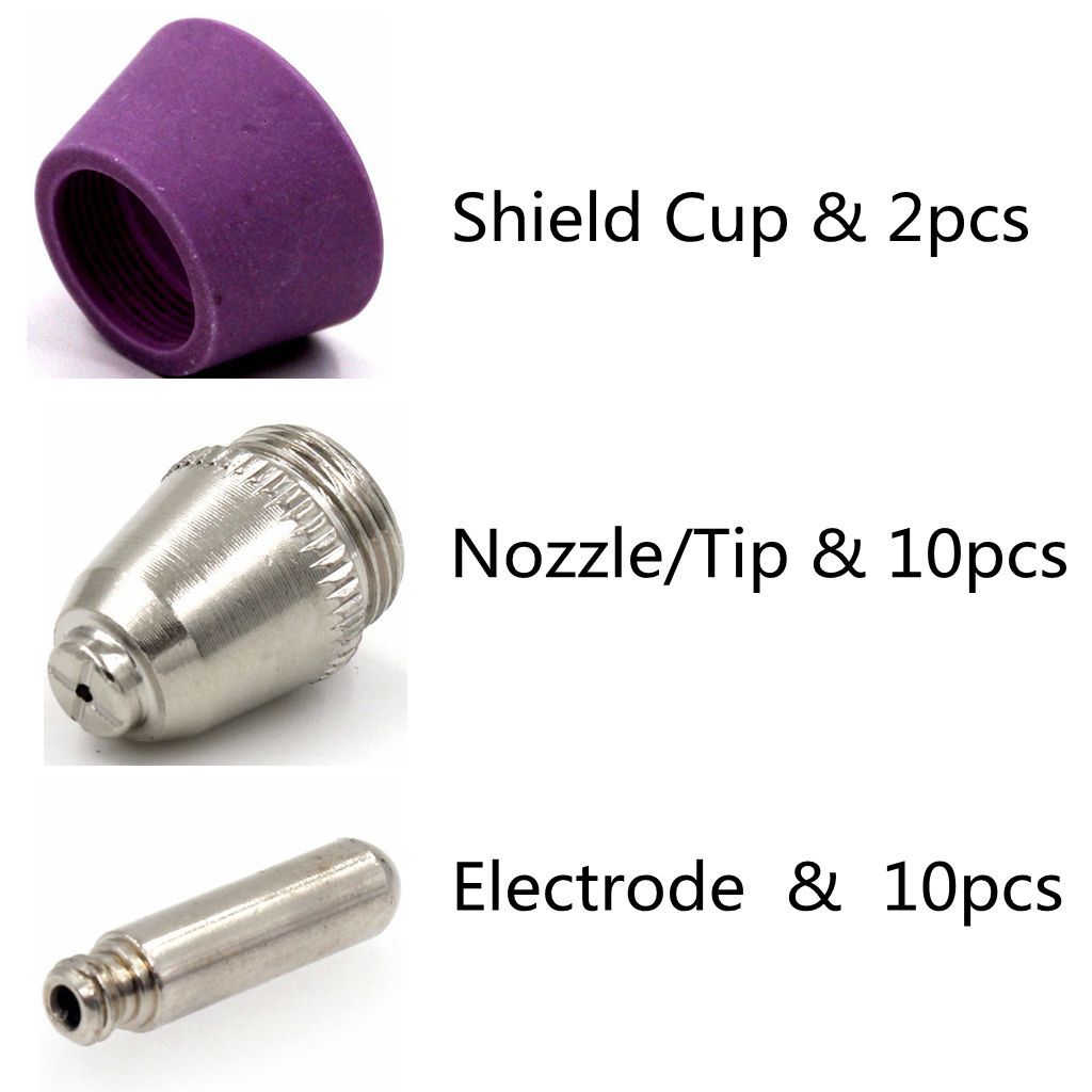22pcs Everlast SuperCut 51P Plasma Torch Consumables Electrode Tip Shield