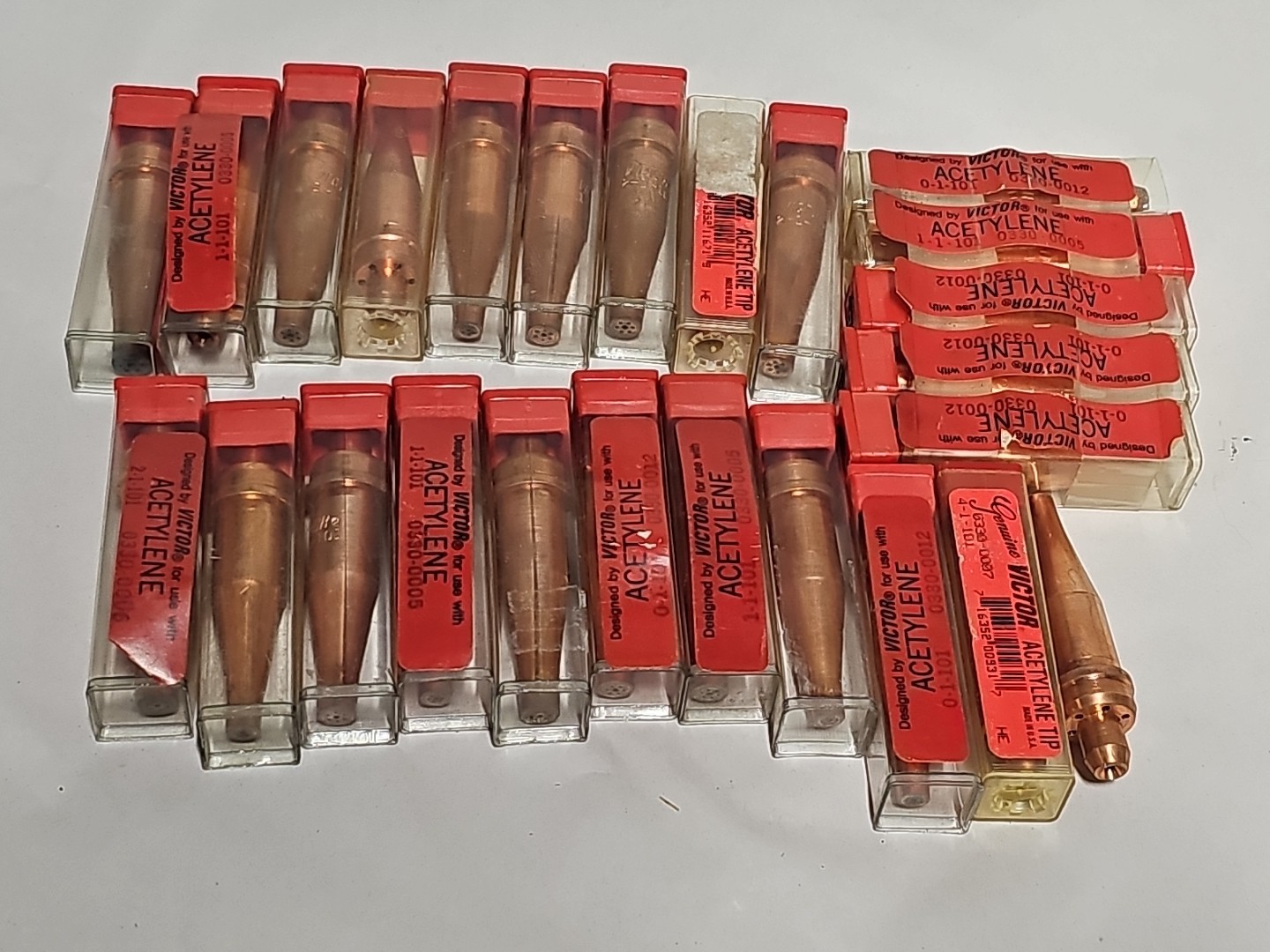 Lot 25 Victor Acetylene Cutting Tips 0-1-101 1-1-101 2-1-101