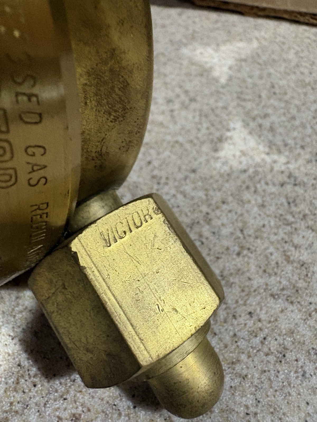 Vintage Brass Victor Safety Regulator SR 450D-540 . For Oxygen Tank