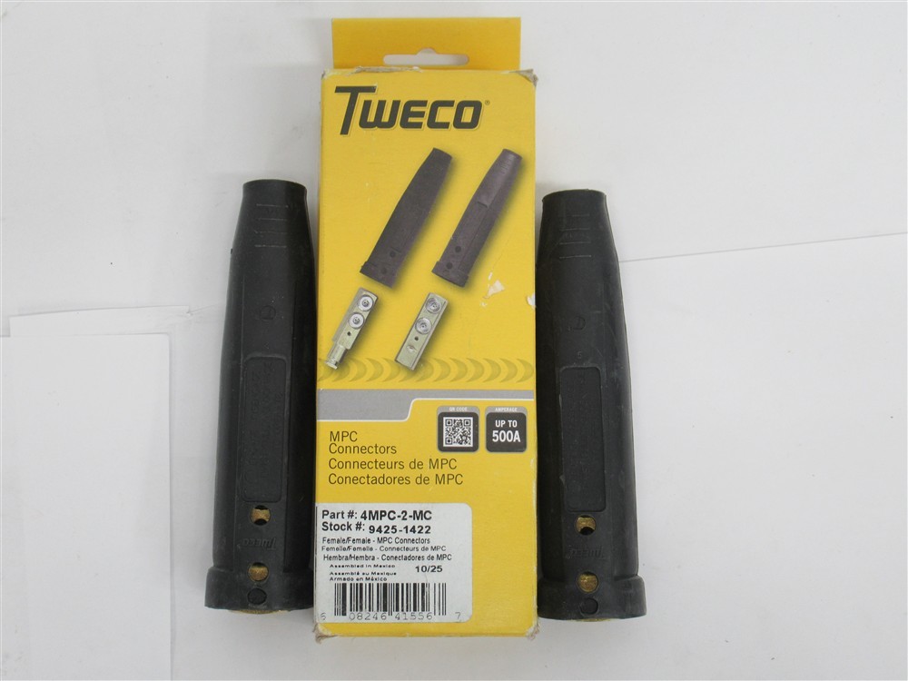 Tweco 4MPC-2-MC Zinc Plated Cable Connector, Female, 2 pack