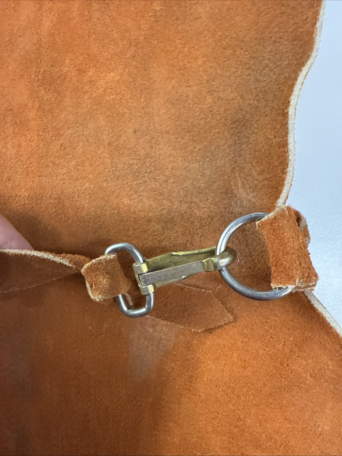VTG Brown Suede Leather Welding Apron Split Vintage Leather 2b