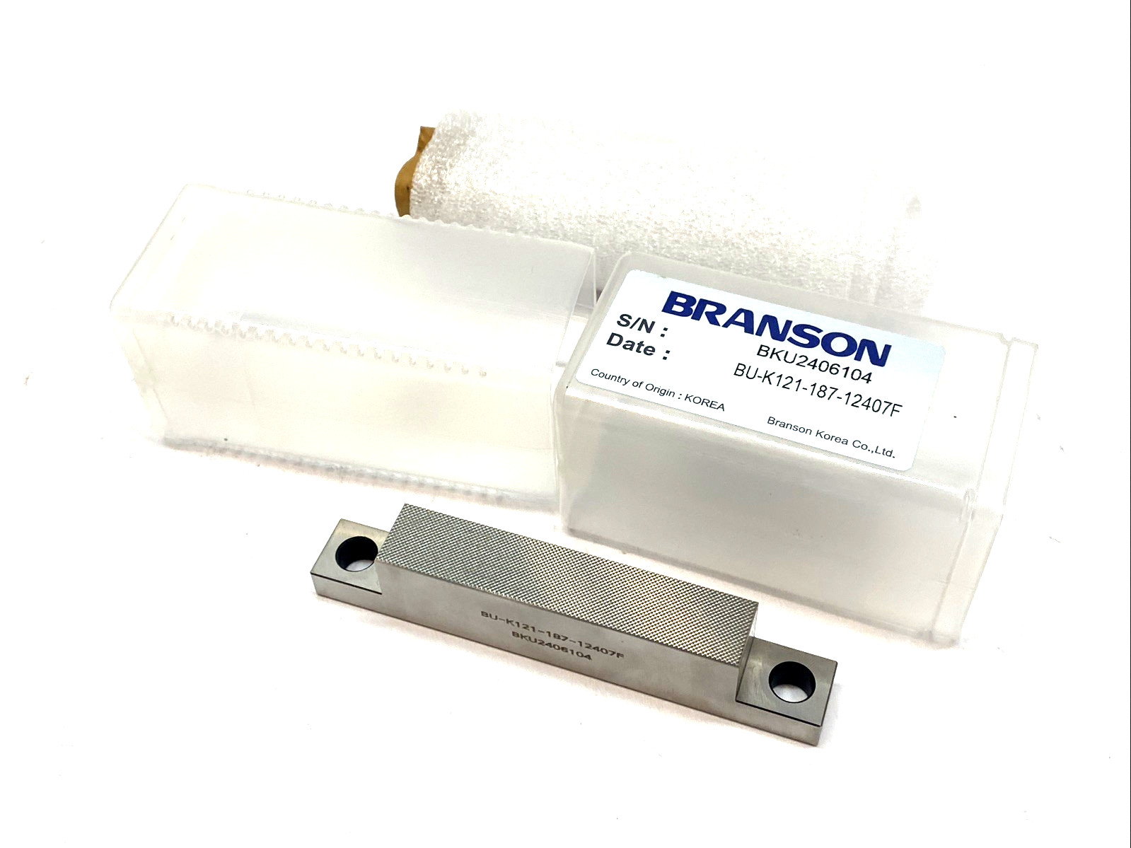 Branson BU-K121-187-12407F Ultrasonic Anvil, Knurled Tooling