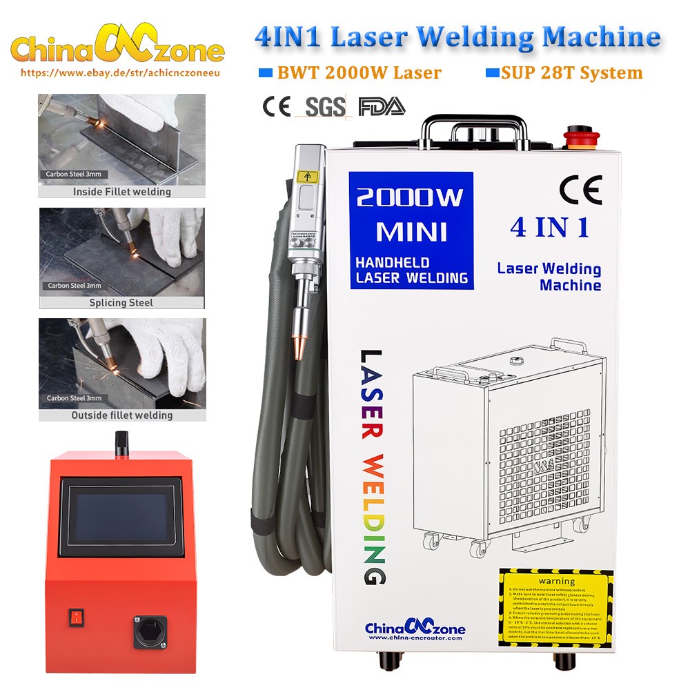 2000W Laser Welding Cleaning Cutting Machine Metal Rust Paint Oil Romove SUP 28T