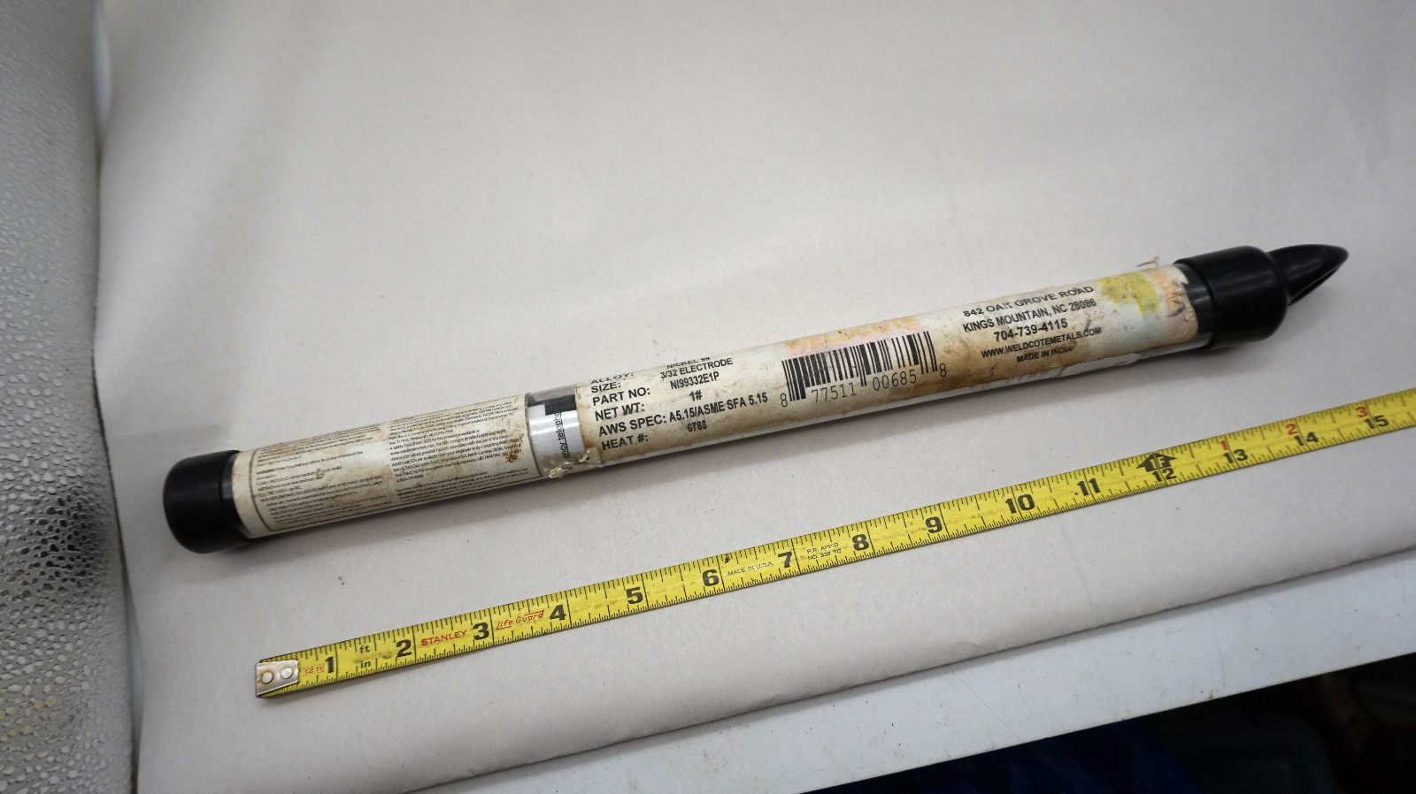 Weldcotemetal 3/32″ 99 Stick Nickel Electrodes 16 rods – 12 oz N199332E1P
