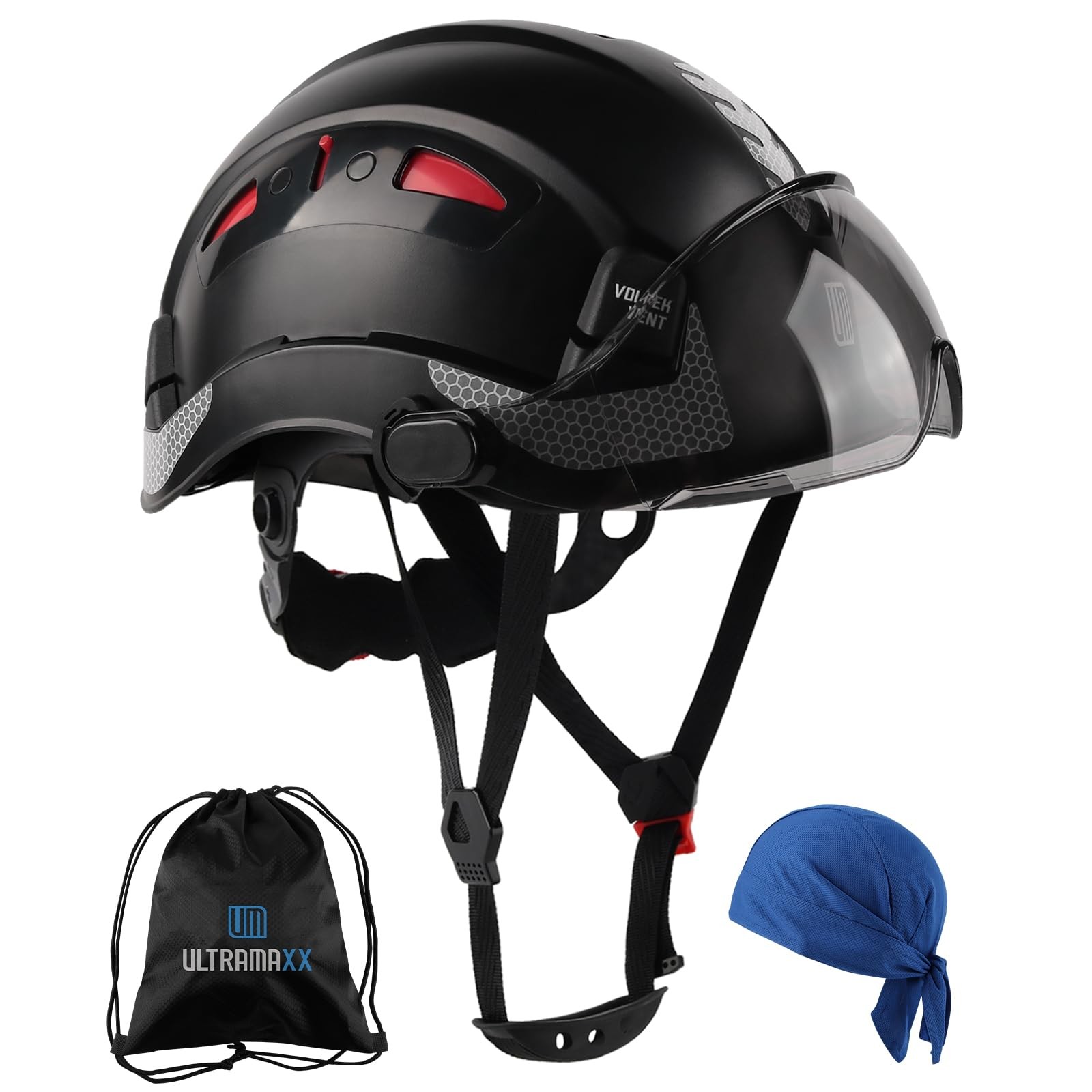 Safety Helmet Hard Hat with Visor, Lightweight Vented Construction Helmet wit…