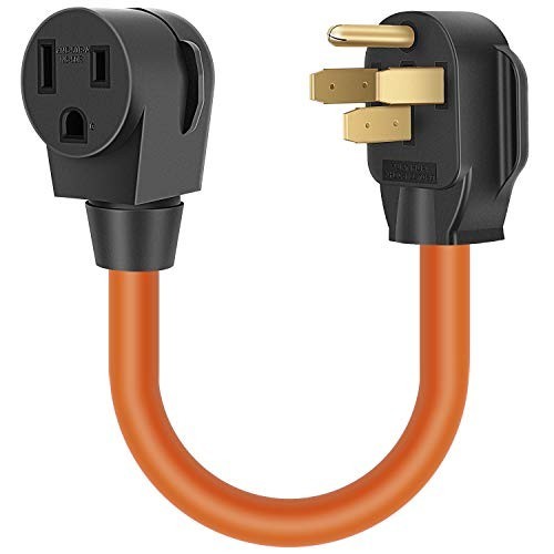 NEMA 14-50P to 6-50R Welder Adapter Cord 50 Amp 250V 8 AWG 1.5 FT Heavy Duty