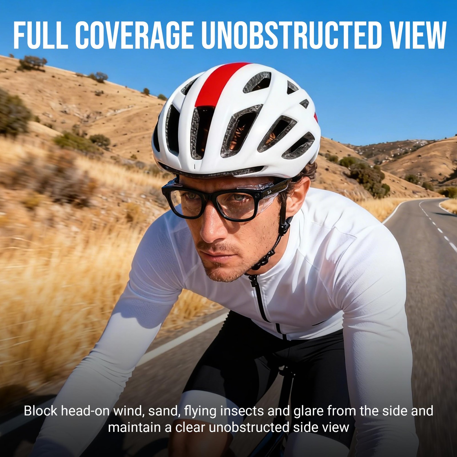 Safety Glasses Side Shields Full Coverage for Ray-Ban Meta Gen 1 & 2