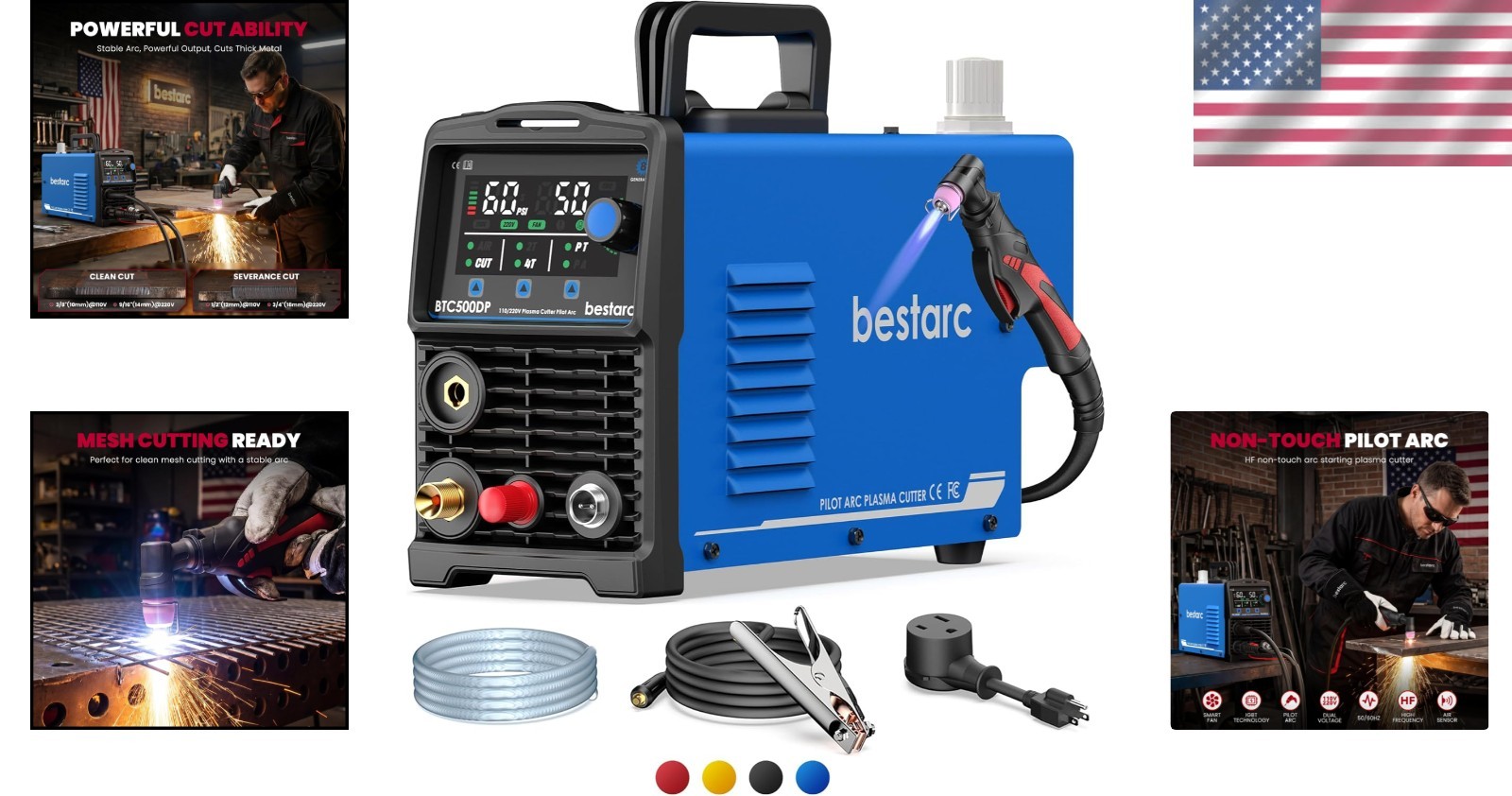 Heavy Duty 50A Plasma Cutter Machine, Dual Voltage