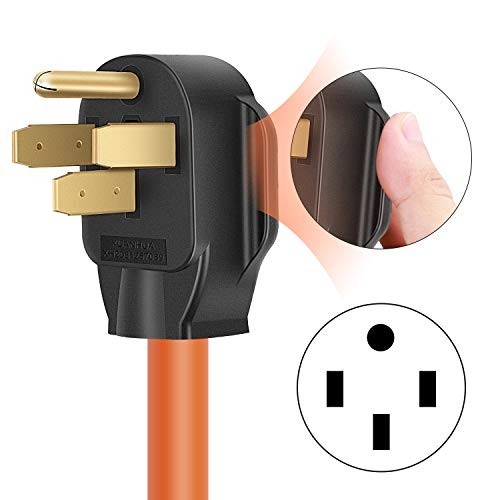 NEMA 14-50P to 6-50R Welder Adapter Cord 50 Amp 250V 8 AWG 1.5 FT Heavy Duty