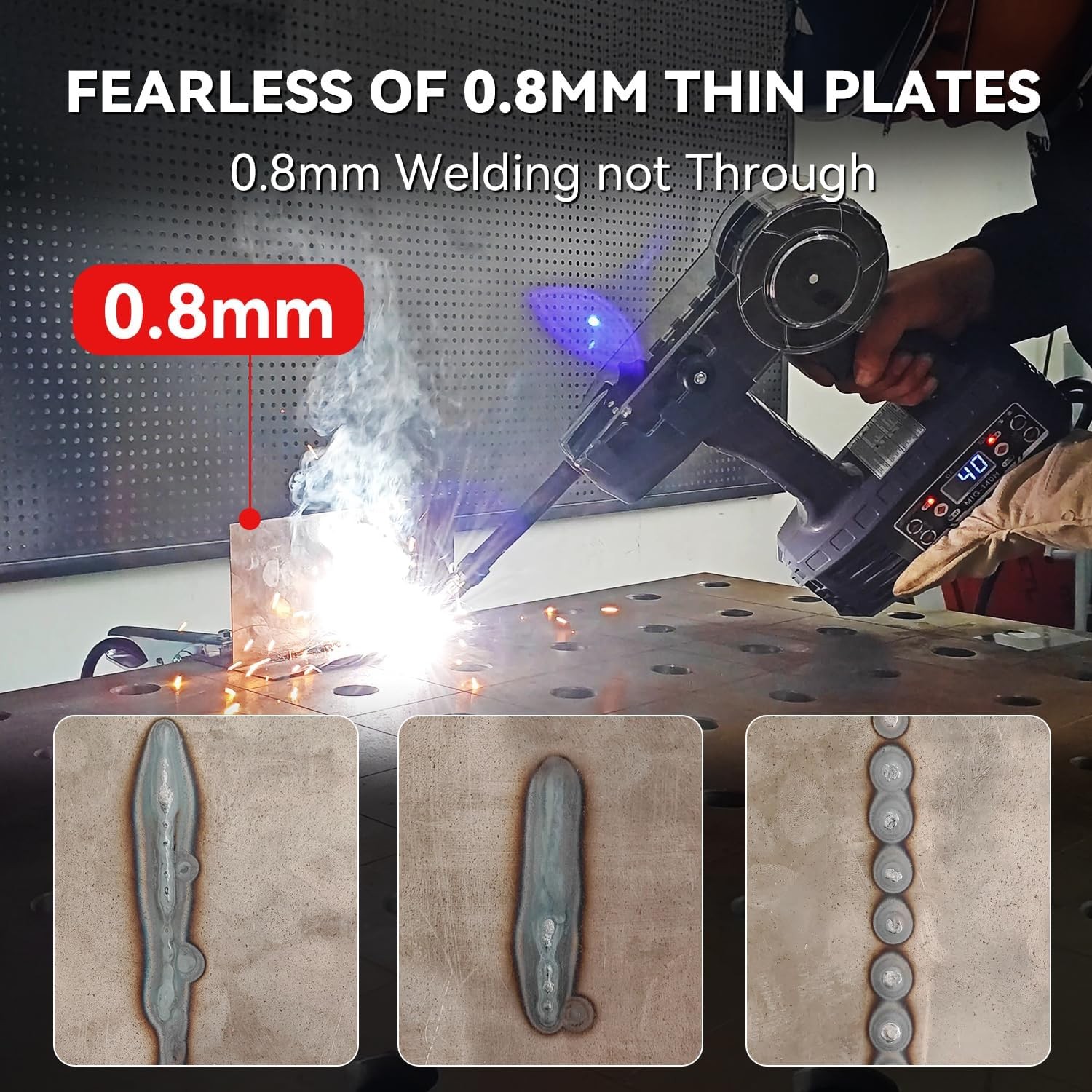 Portable Welder GZ GUOZHI 110V 140A Flux Core 360° Torch