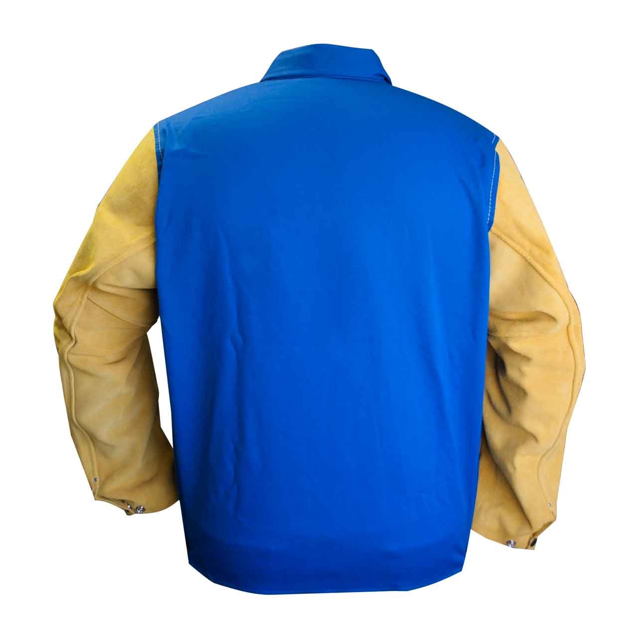 Tillman 9230 36″ 9 oz. Blue FR Cotton/Leather Welding Jacket 2X-Large