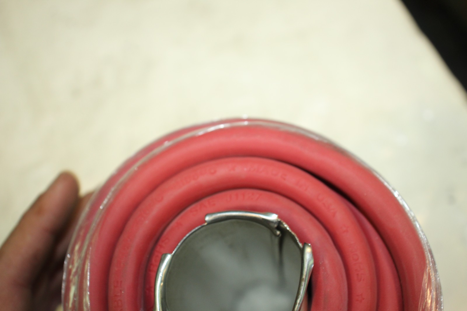 50′ Red Welding Cable 1/0 J1127 Flexible