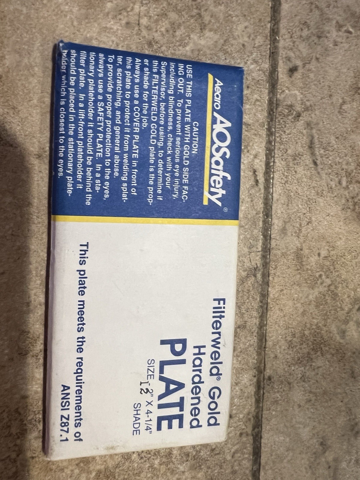 American Optical Weld Cool 274 WC12 Shade 12 Welding Plate Lens 2×4 1/4