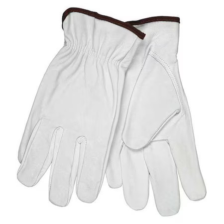 Mcr Safety 3613S 3613 Leather Gloves, Shirred Slip-On Cuff, Keystone Thumb,