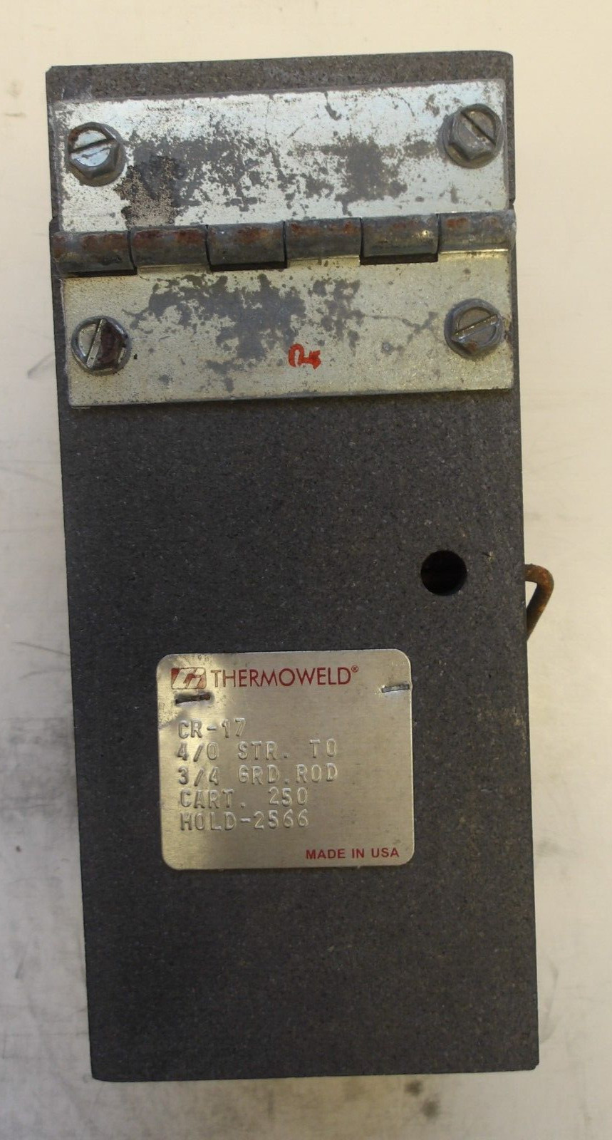 THERMOWELD P/N:M-2566 EXOTHERMIC MOLD CR-17 WELD TYPE 4/0 STR TO 3/4″ GROUND ROD