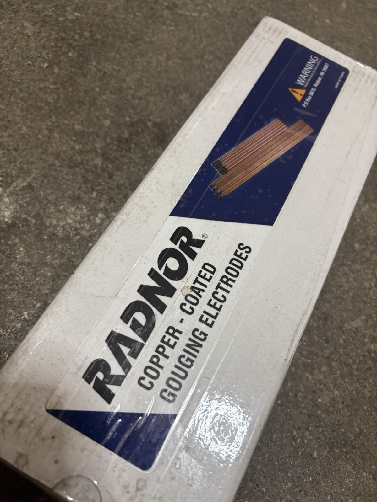 RADNOR™ 3/8″ X 12″ DC Pointed Copperclad Arc Gouging Electrode (50 Each Per Box)