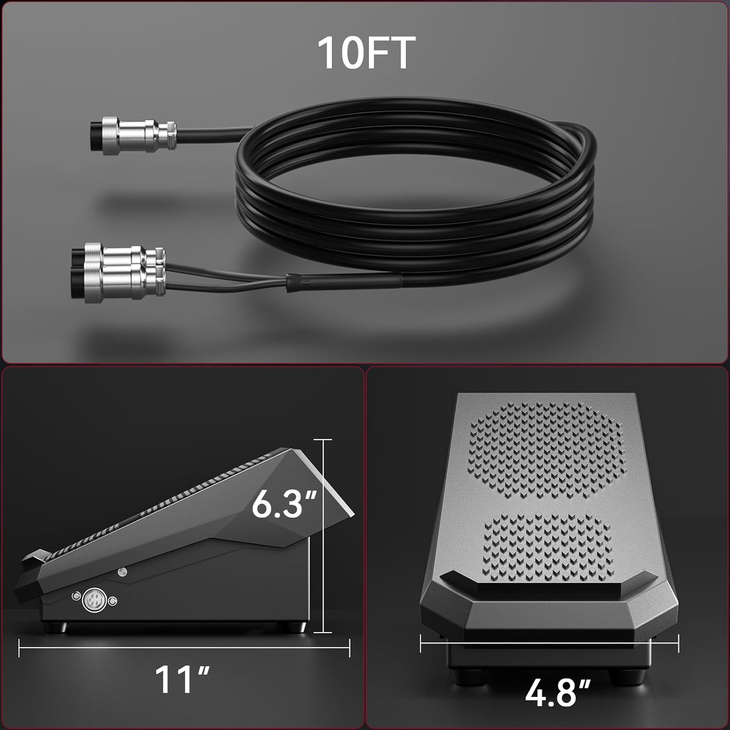 TIG 5-Pin Welding Foot Pedal for MIG205 MP, Remote Amp Control TIG Foot Pedal,
