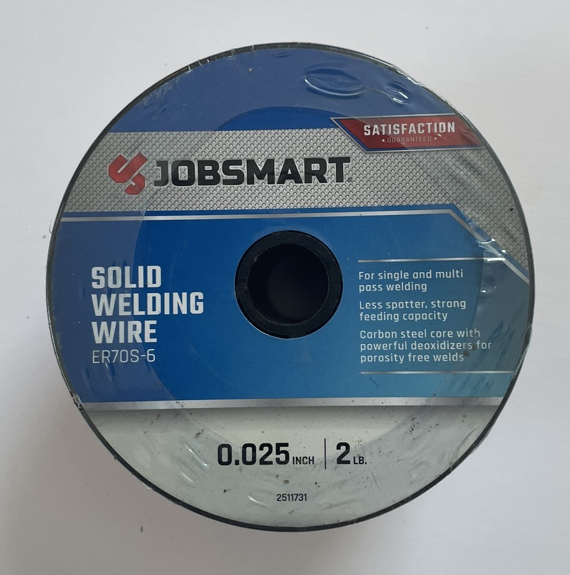 JobSmart .025 Solid MIG Welding Wire 2 lb Spool ER70S-6 Carbon Steel NEW